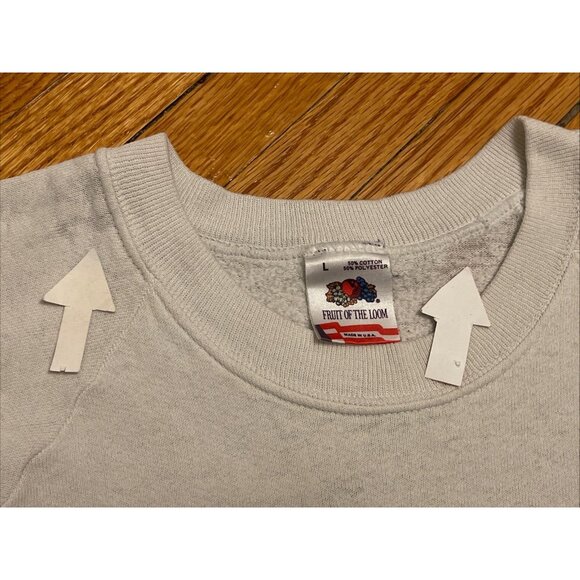 Vintage 80s 1987 Large New York City NYC Twin Towers Distressed Sweatshirt USA - Picture 7 of 8